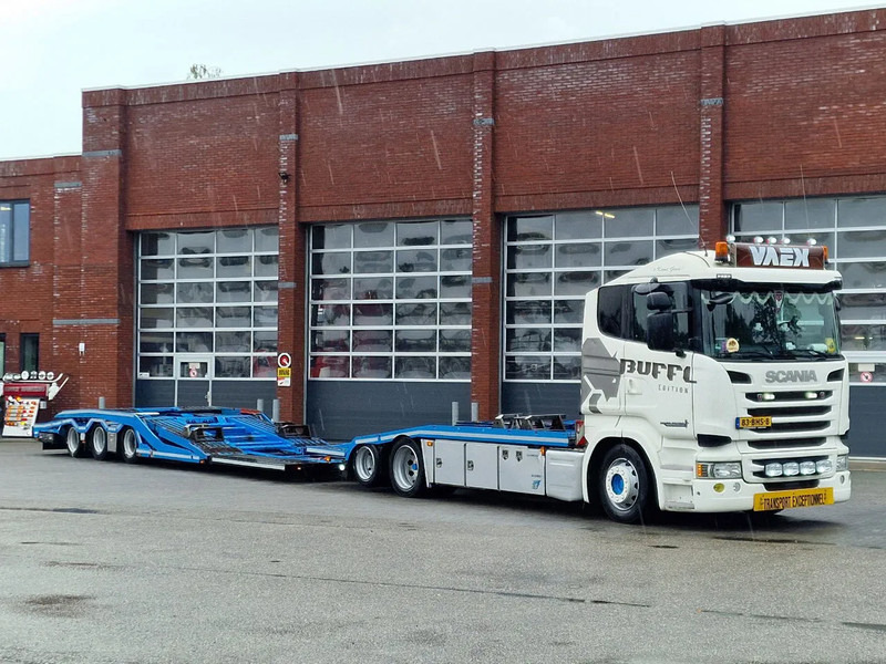 Scania R450 6x2 Trucktransporter GS Meppel + Trailer 2008 - Perfect condition - Retarder - משאית הובלה אוטומטית: תמונה 2 Scania R450 6x2 Trucktransporter GS Meppel + Trailer 2008 - Perfect condition - Retarder - משאית הובלה אוטומטית: תמונה 2