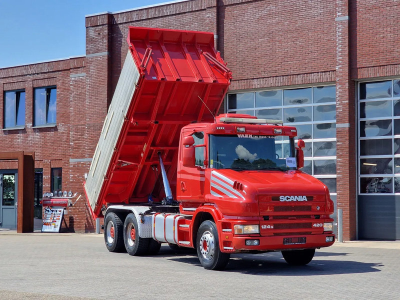 Scania T124-420 6x4 - Tipper - Retarder - Full steel - HUB Reduction - Manual gearbox - מזהיר: תמונה 1 Scania T124-420 6x4 - Tipper - Retarder - Full steel - HUB Reduction - Manual gearbox - מזהיר: תמונה 1