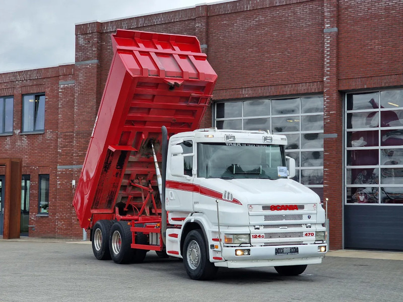 Scania T124-470 6x2 - Tipper - Manual gearbox - Full steel - Robson Drive - New Engine - Torpedo/Hauber - מזהיר: תמונה 1 Scania T124-470 6x2 - Tipper - Manual gearbox - Full steel - Robson Drive - New Engine - Torpedo/Hauber - מזהיר: תמונה 1