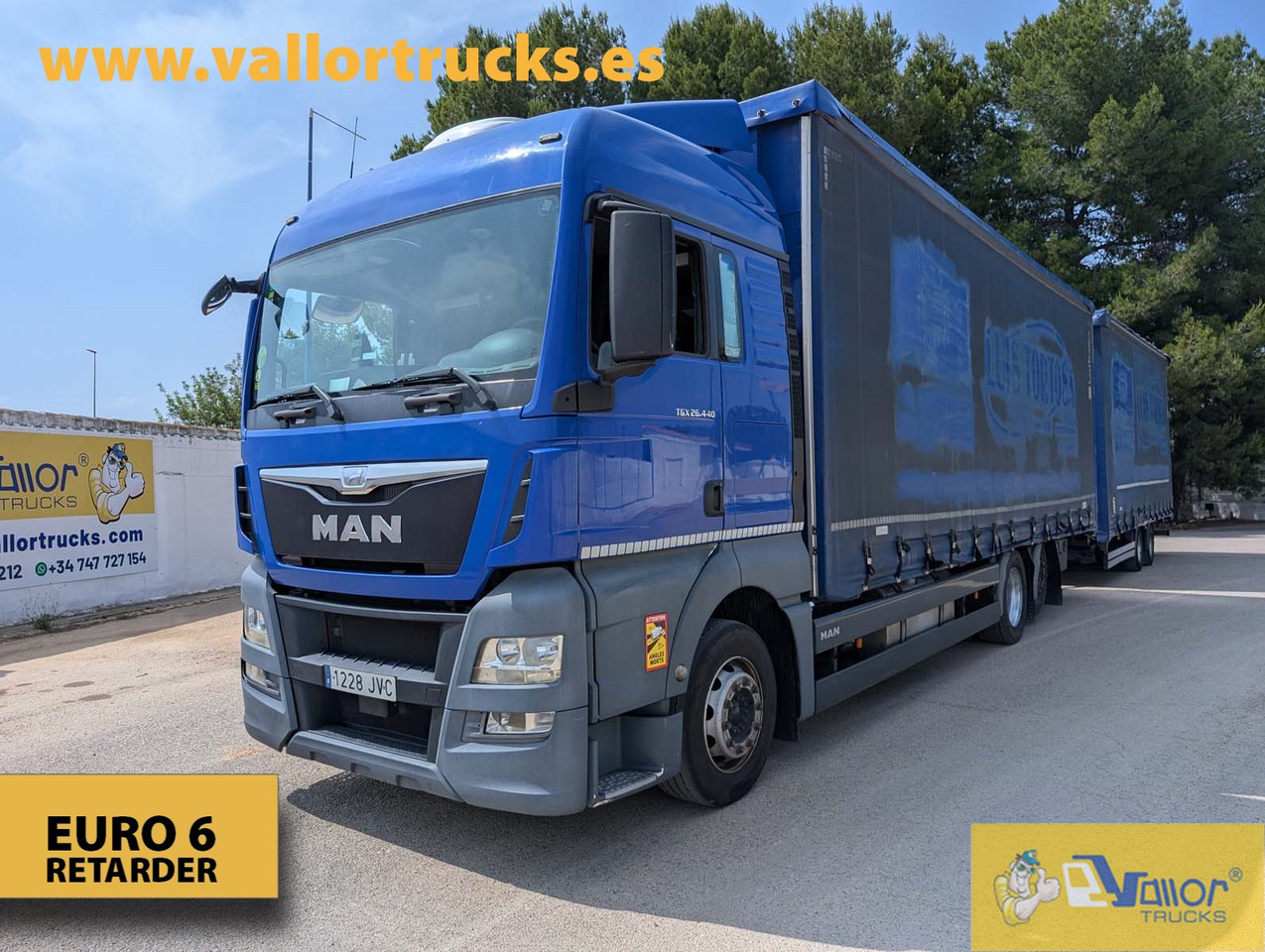 MAN TGX 26.440 - ROAD TRAIN - משאית וילונות צד: תמונה 1 MAN TGX 26.440 - ROAD TRAIN - משאית וילונות צד: תמונה 1