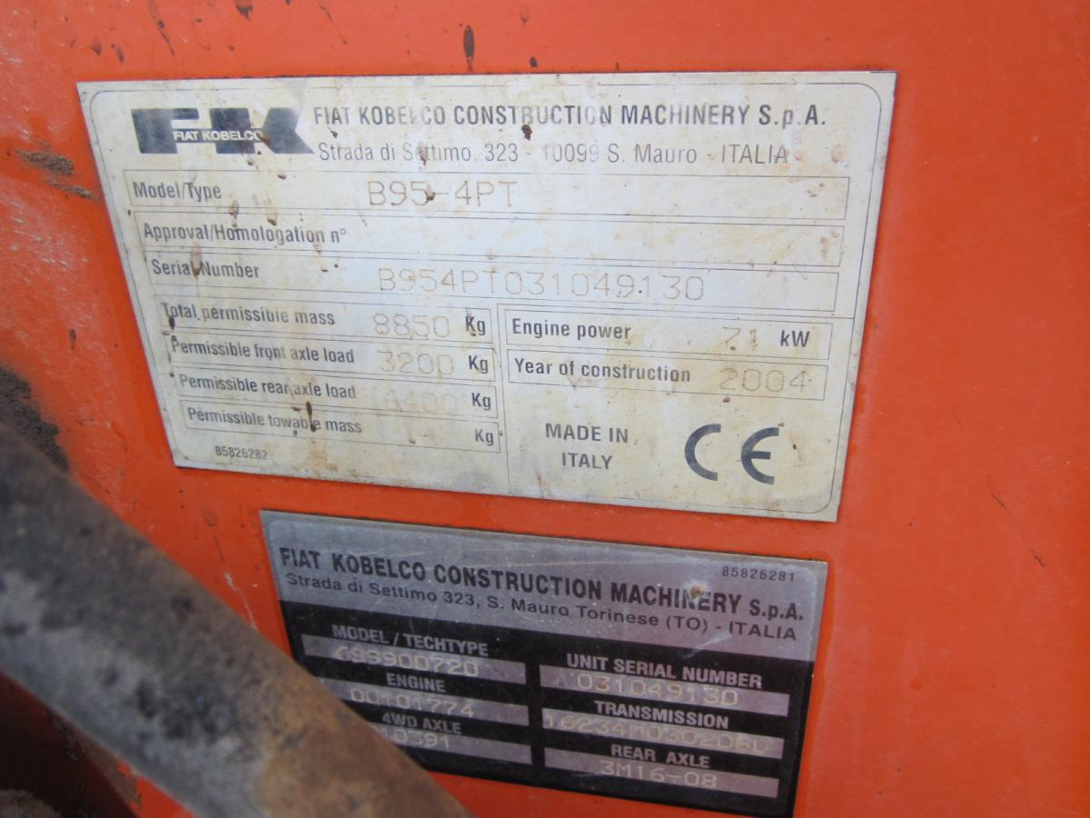 Fiat Kobelco B95 - מחפרון: תמונה 5 Fiat Kobelco B95 - מחפרון: תמונה 5