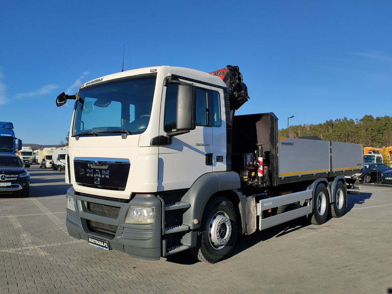 משאית צד נופל/ שטוחה, משאית מנוף MAN TGS 26.360 6x4: תמונה 47