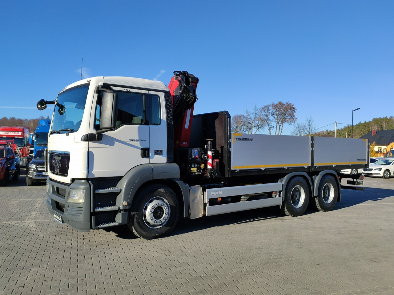 משאית צד נופל/ שטוחה, משאית מנוף MAN TGS 26.360 6x4: תמונה 46