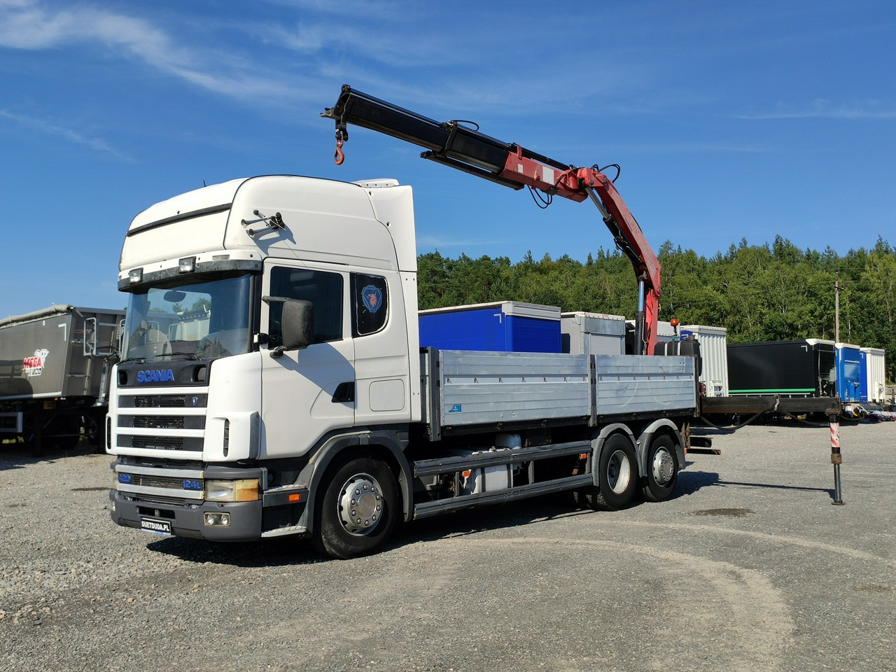 Scania 124L 420 6x2 Retarder HDS FASSI F170 Budowlanka - משאית צד נופל/ שטוחה, משאית מנוף: תמונה 1 Scania 124L 420 6x2 Retarder HDS FASSI F170 Budowlanka - משאית צד נופל/ שטוחה, משאית מנוף: תמונה 1
