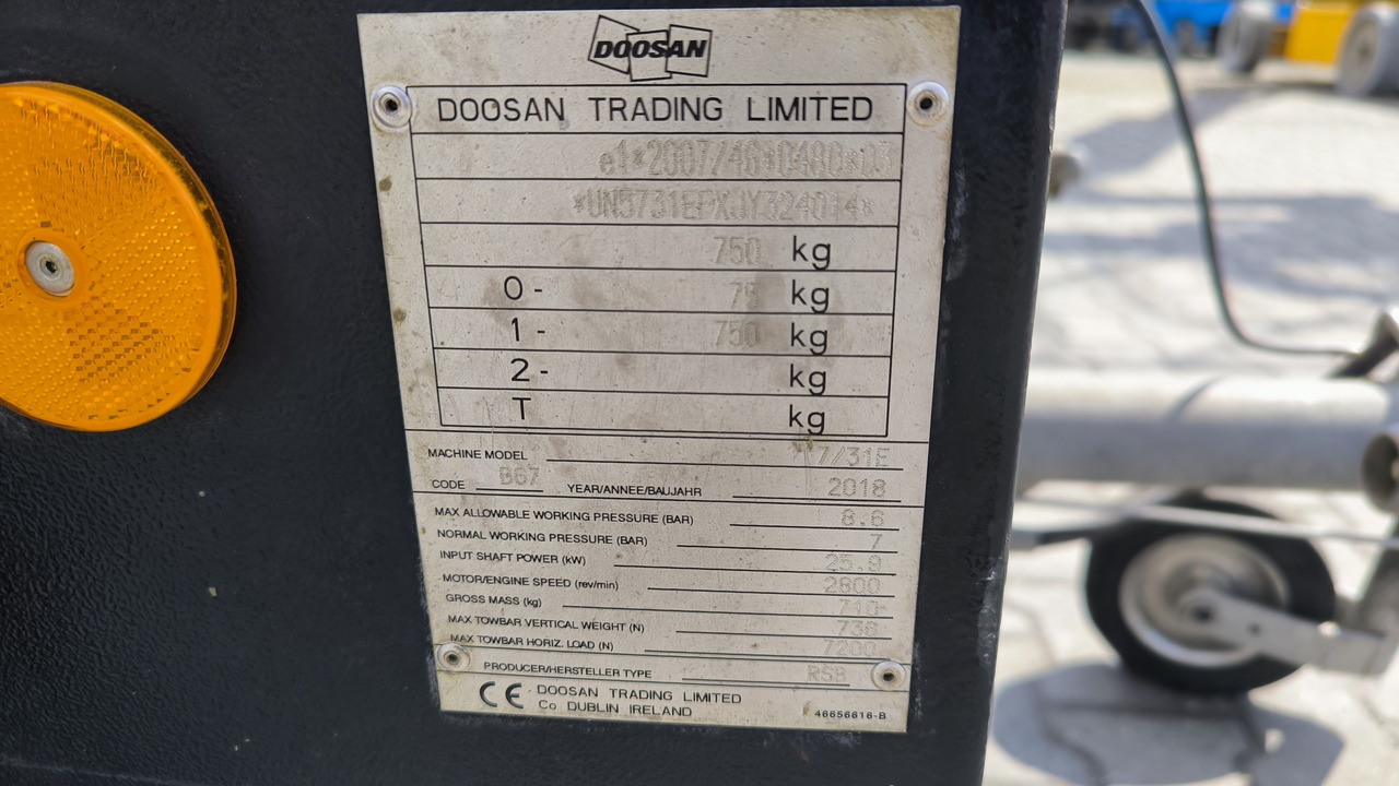 מדחס אוויר DOOSAN 731E: תמונה 7
