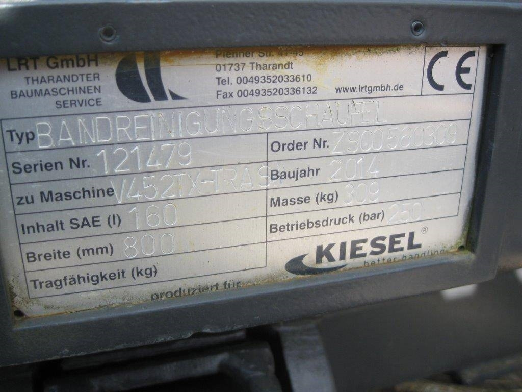 GiANT Bandreinigungsschaufel SWE 800MM 160L - דלי עבור מכונת בנייה: תמונה 3 GiANT Bandreinigungsschaufel SWE 800MM 160L - דלי עבור מכונת בנייה: תמונה 3