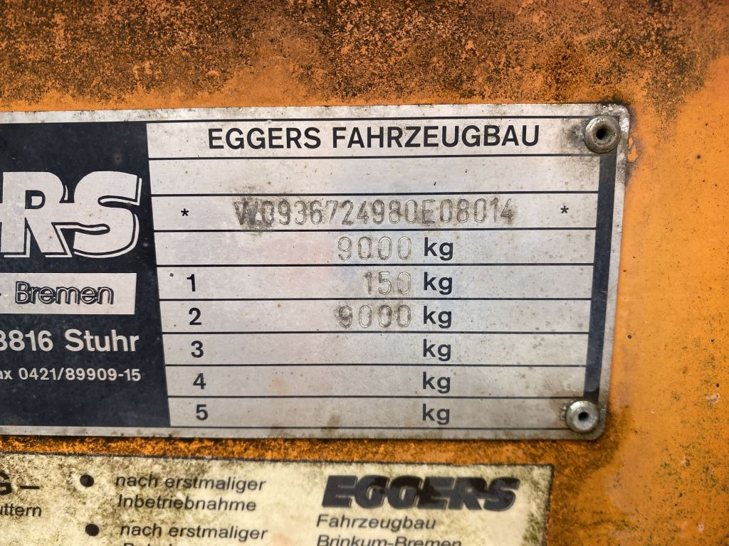 Eggers ZX 9E Anhänger für Ballastgewichte | BPW - קרון נגרר צד נופל/ שטוח: תמונה 3 Eggers ZX 9E Anhänger für Ballastgewichte | BPW - קרון נגרר צד נופל/ שטוח: תמונה 3