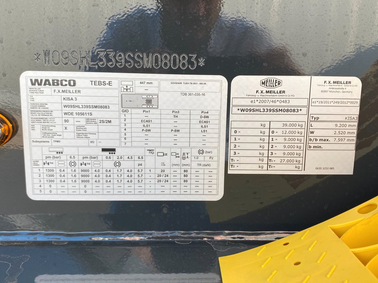 חָדָשׁ סמיטריילר עם מזהיר Meiller MHPS 44.3-N NEW | Grandload*WEIß RAL 9010*Sofort Meiller MHPS 44.3 NEW | Grandload*WEIß RAL9010*Plane*BPW: תמונה 13