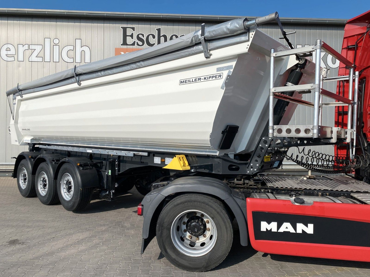 Meiller MHPS 44.3 NEW | Grandload*WEIß RAL9010*Plane*BPW - סמיטריילר עם מזהיר: תמונה 1 Meiller MHPS 44.3 NEW | Grandload*WEIß RAL9010*Plane*BPW - סמיטריילר עם מזהיר: תמונה 1
