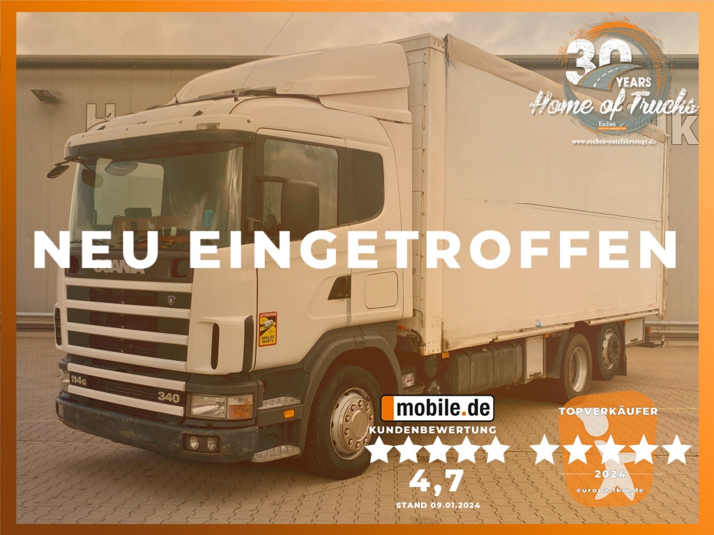 Scania 114 G 340 / 6x2 BL - משאית וילונות צד: תמונה 1 Scania 114 G 340 / 6x2 BL - משאית וילונות צד: תמונה 1