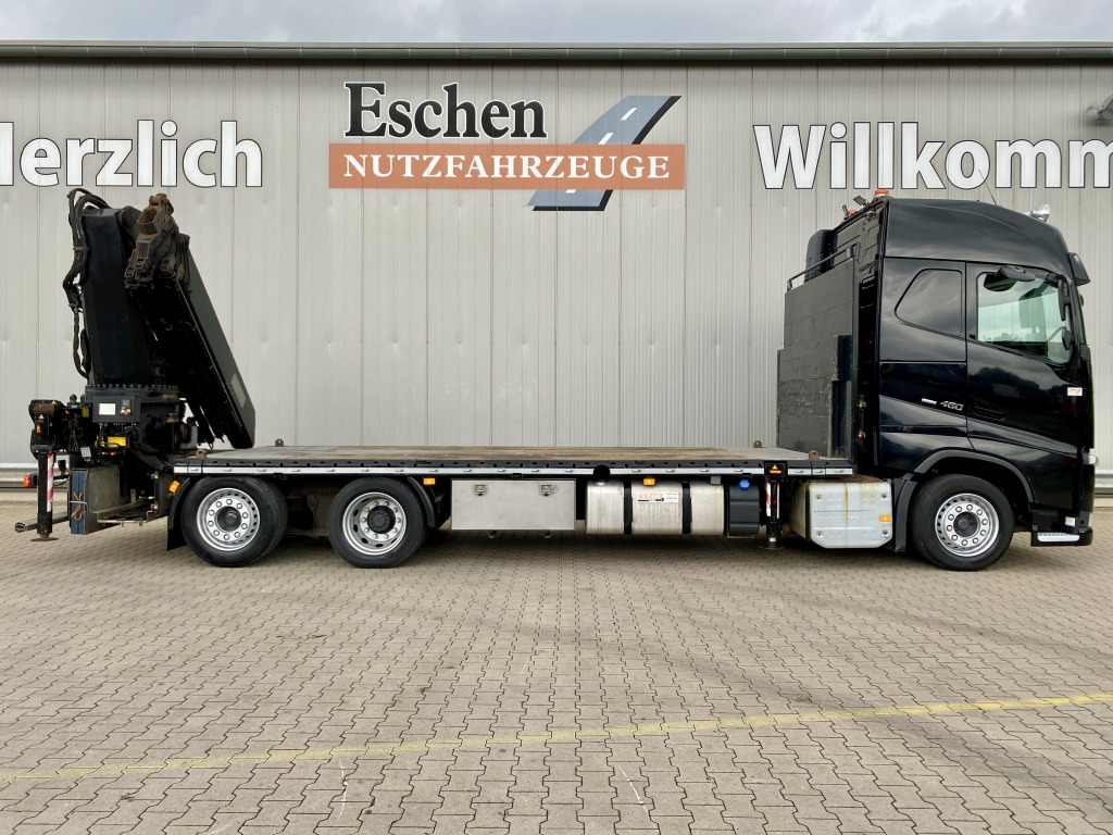 משאית צד נופל/ שטוחה, משאית מנוף Volvo FH 460 / MKG HLK 531 HPa6 Kran: תמונה 7