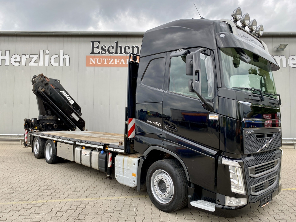 משאית צד נופל/ שטוחה, משאית מנוף Volvo FH 460 / MKG HLK 531 HPa6 Kran: תמונה 8