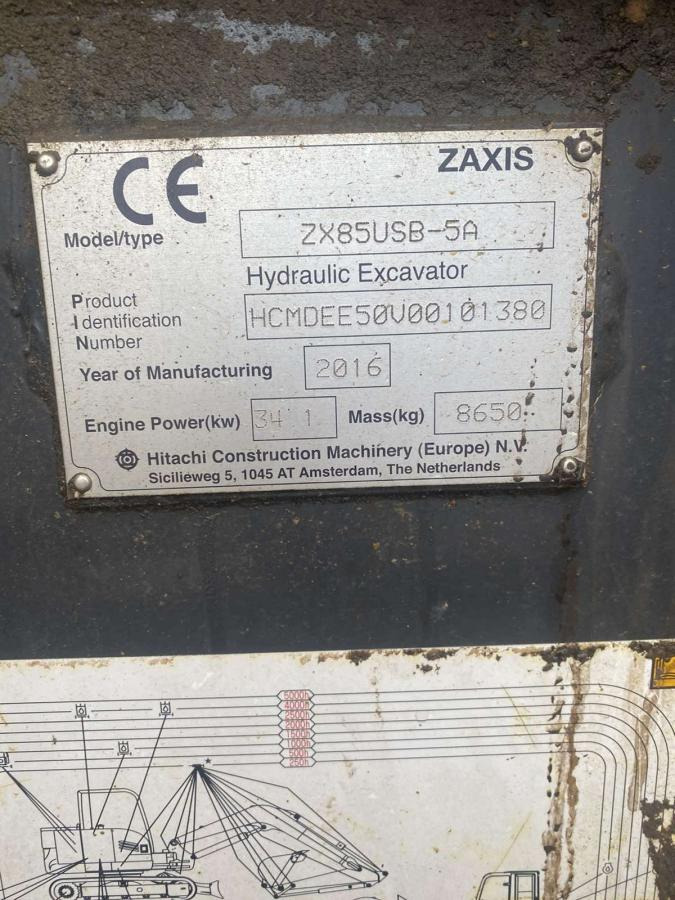 Hitachi ZX85USB-5A - מחפר סורק: תמונה 4 Hitachi ZX85USB-5A - מחפר סורק: תמונה 4