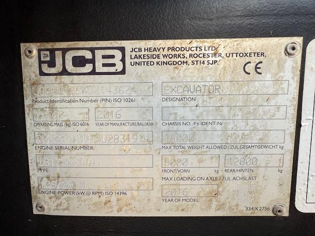 JCB JS 175 W+ - מחפר גלגלים: תמונה 5 JCB JS 175 W+ - מחפר גלגלים: תמונה 5