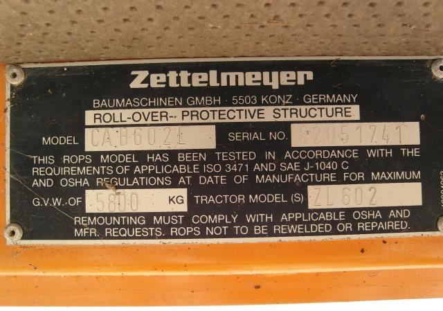 Kabine Zettelmeyer ZL 602 - תא ופנים הרכב עבור מכונת בנייה: תמונה 5 Kabine Zettelmeyer ZL 602 - תא ופנים הרכב עבור מכונת בנייה: תמונה 5