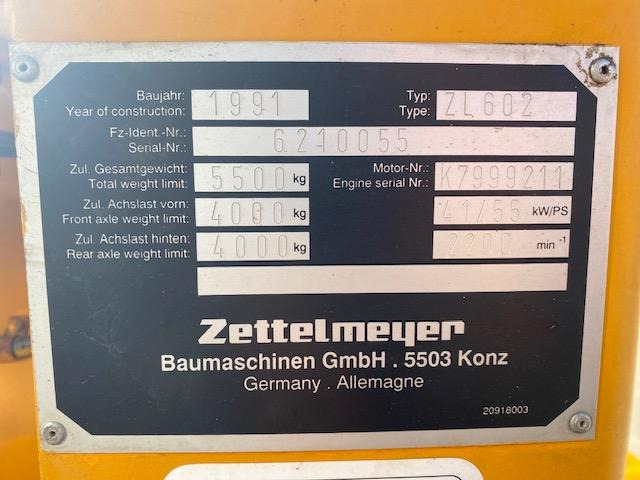 Zettelmeyer ZL 602 - מעמיס גלגלים: תמונה 5 Zettelmeyer ZL 602 - מעמיס גלגלים: תמונה 5