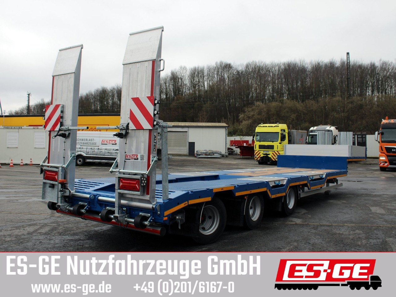 ES-GE 3-Achs-Satteltieflader - Radmulden - סמיטריילר עם מטען נמוך: תמונה 3 ES-GE 3-Achs-Satteltieflader - Radmulden - סמיטריילר עם מטען נמוך: תמונה 3