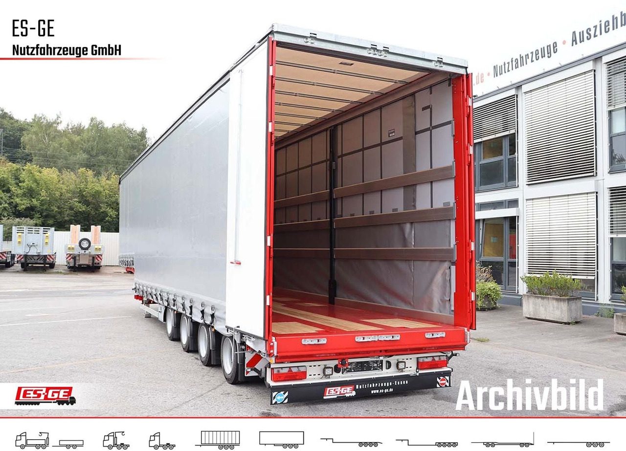 ES-GE 4-Achs-Satteltieflader mit Curtainsider-Aufbau - סמיטריילר עם מטען נמוך: תמונה 3 ES-GE 4-Achs-Satteltieflader mit Curtainsider-Aufbau - סמיטריילר עם מטען נמוך: תמונה 3