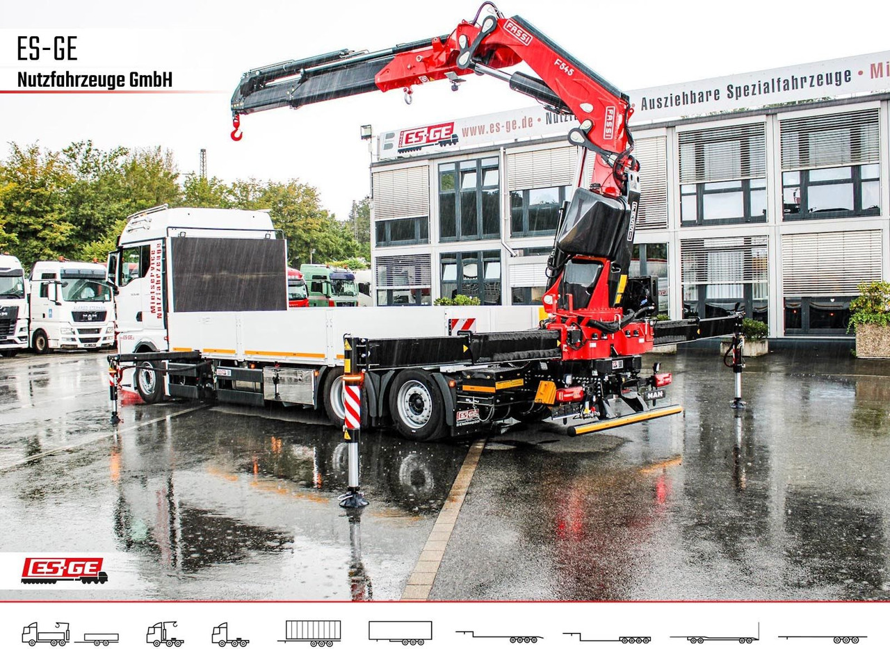 MAN TGX 26.480 6x2-4 LL CH mit Fassi F545RA.2.26 - משאית צד נופל/ שטוחה, משאית מנוף: תמונה 2 MAN TGX 26.480 6x2-4 LL CH mit Fassi F545RA.2.26 - משאית צד נופל/ שטוחה, משאית מנוף: תמונה 2