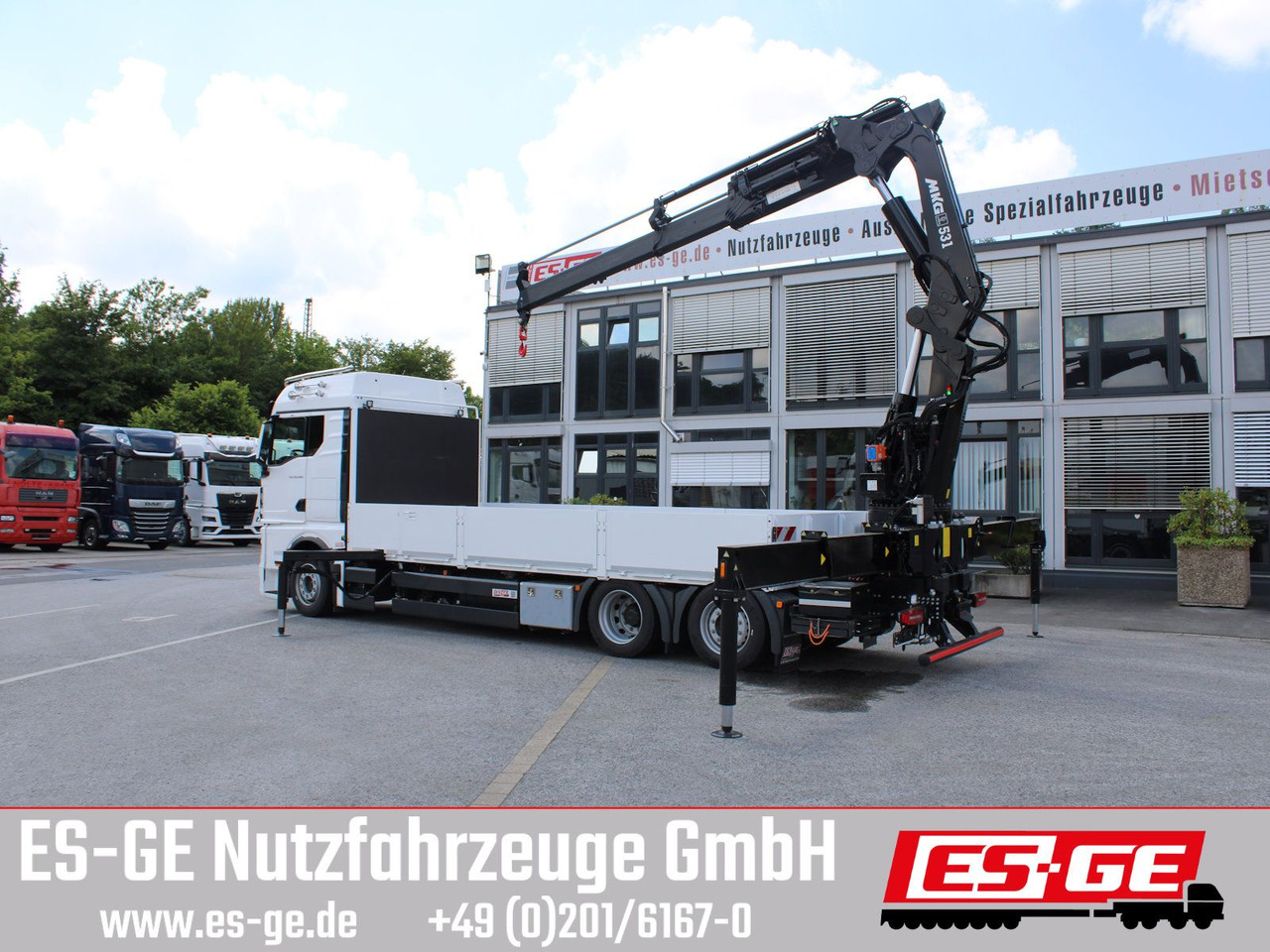 MAN TGX 26.480 6x2-4 LL CH mit MKG HLK531 a5 - משאית צד נופל/ שטוחה, משאית מנוף: תמונה 2 MAN TGX 26.480 6x2-4 LL CH mit MKG HLK531 a5 - משאית צד נופל/ שטוחה, משאית מנוף: תמונה 2