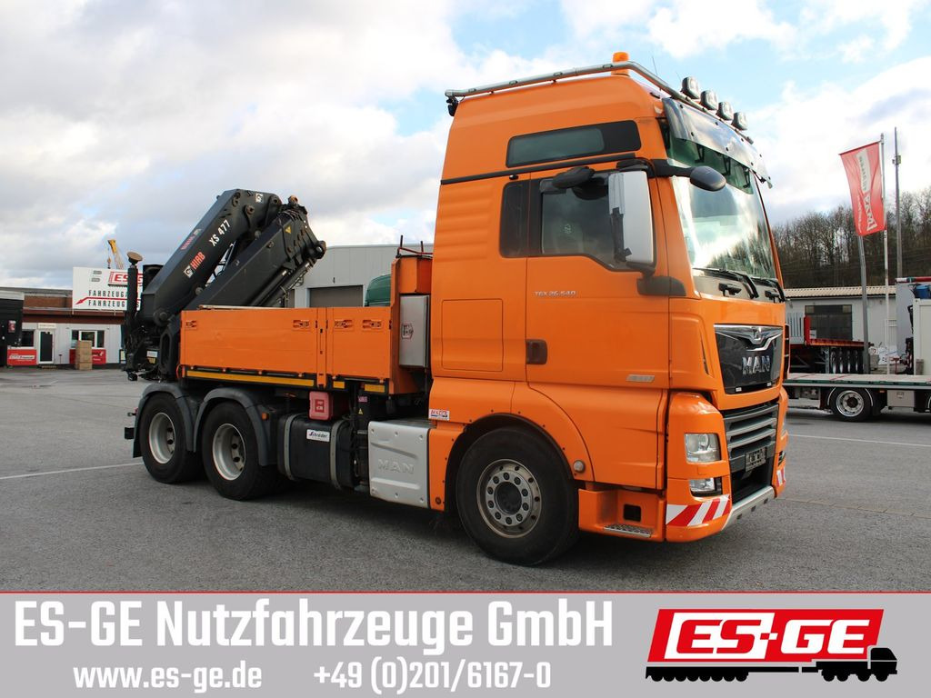 MAN TGX 26.540 + HIABV-Ladekran 477E-4 HIPRO - משאית צד נופל/ שטוחה, משאית מנוף: תמונה 3 MAN TGX 26.540 + HIABV-Ladekran 477E-4 HIPRO - משאית צד נופל/ שטוחה, משאית מנוף: תמונה 3