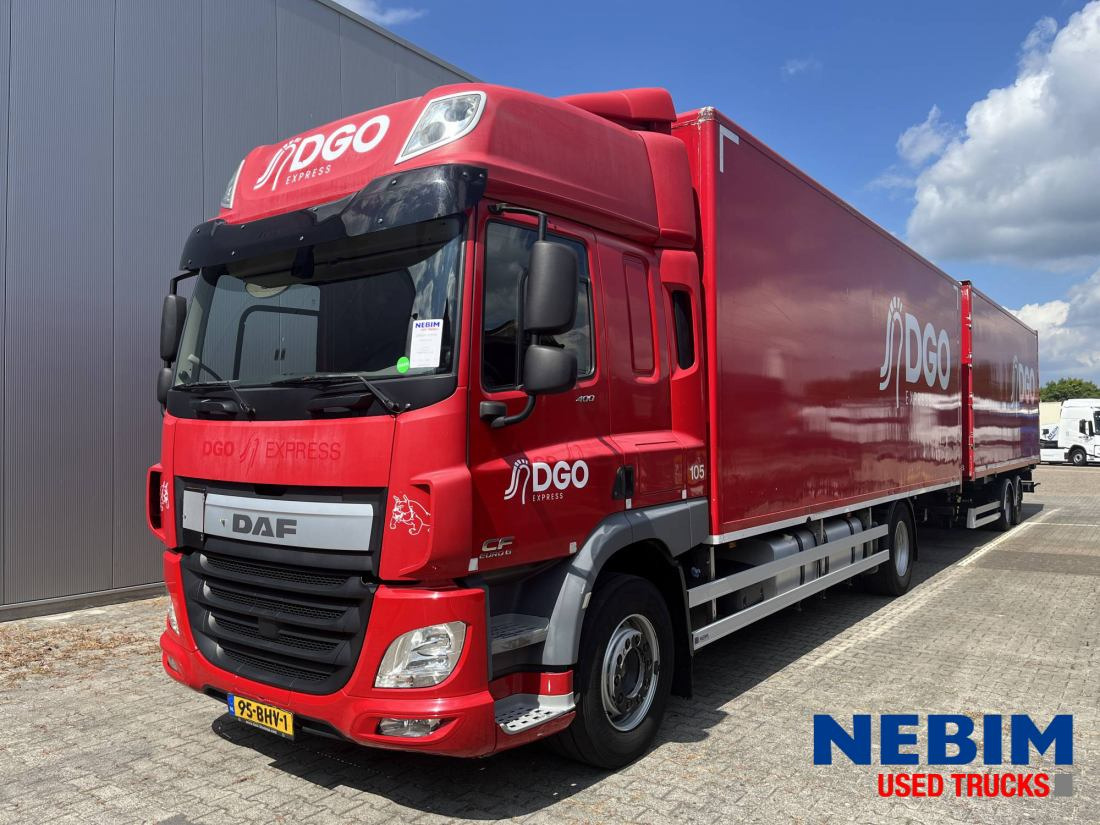 DAF CF 400 4X2 + Wecon Trailer - משאית תיבה: תמונה 1 DAF CF 400 4X2 + Wecon Trailer - משאית תיבה: תמונה 1