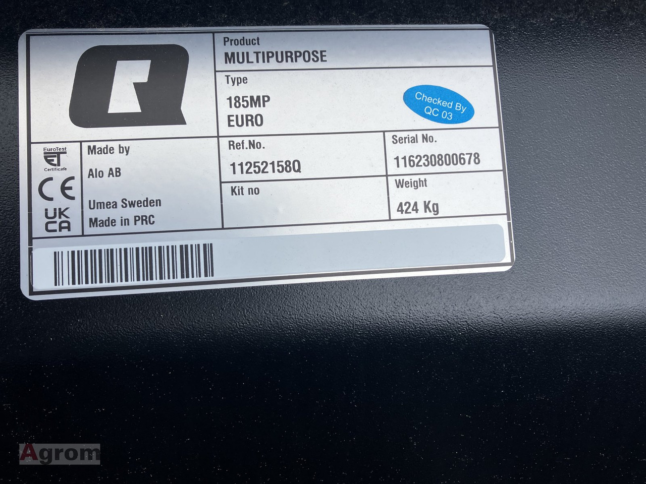 ALÖ 4in1 Klappschaufel 185 MP - דלי מעמיס עבור מכונת בנייה: תמונה 3 ALÖ 4in1 Klappschaufel 185 MP - דלי מעמיס עבור מכונת בנייה: תמונה 3