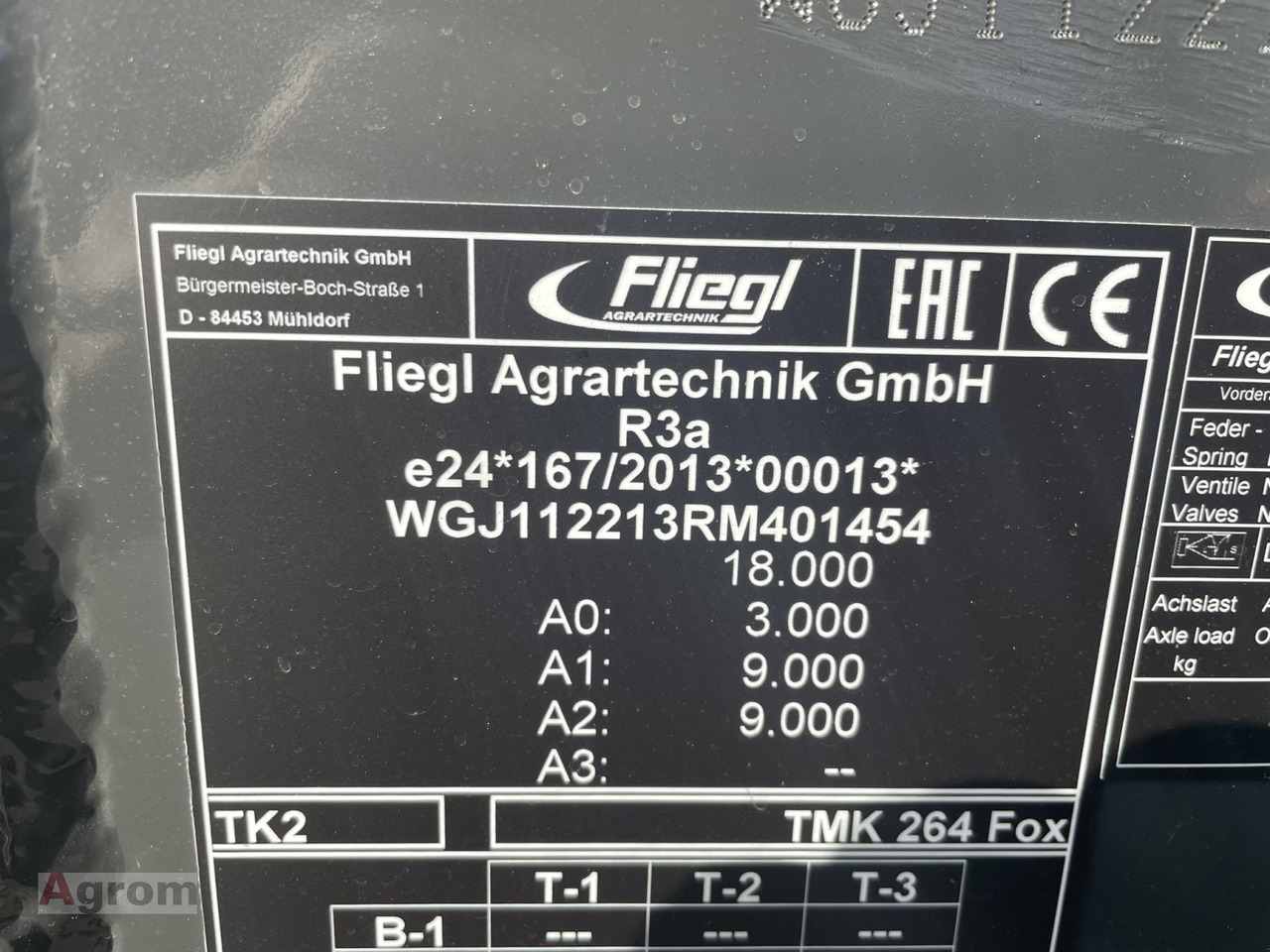 חָדָשׁ מסיר פסולת/ קרון נגרר חקלאי Fliegl TMK 264 FOX: תמונה 11 חָדָשׁ מסיר פסולת/ קרון נגרר חקלאי Fliegl TMK 264 FOX: תמונה 11