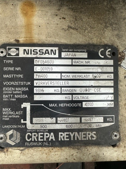 Nissan DF-05-A-60-U - מלגזת סולר: תמונה 2 Nissan DF-05-A-60-U - מלגזת סולר: תמונה 2