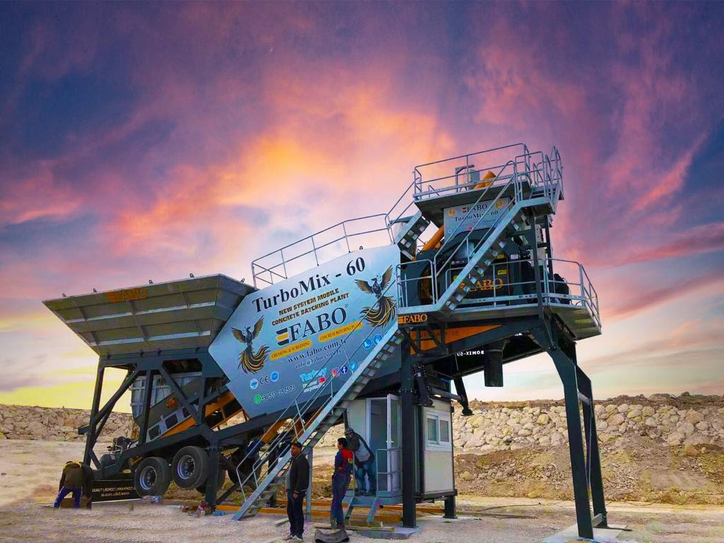 FABO mobile concrete batching plant - מנחית בטון: תמונה 1 FABO mobile concrete batching plant - מנחית בטון: תמונה 1