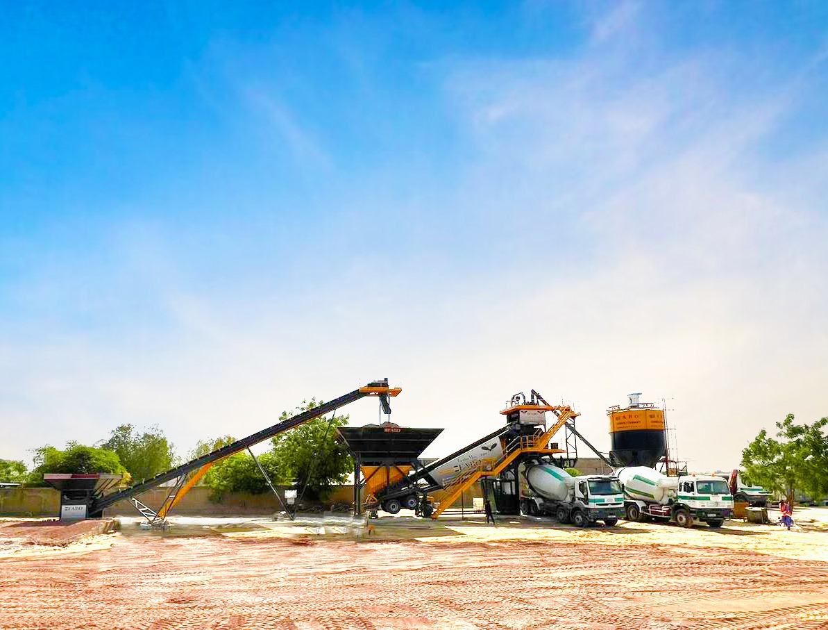 FABO mobile concrete batching plant - מנחית בטון: תמונה 1 FABO mobile concrete batching plant - מנחית בטון: תמונה 1