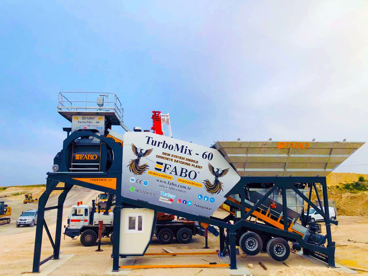 FABO mobile concrete batching plant - מנחית בטון: תמונה 5 FABO mobile concrete batching plant - מנחית בטון: תמונה 5