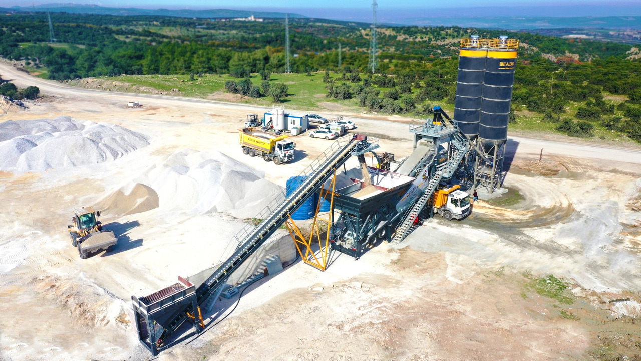 FABO mobile concrete batching plant - מנחית בטון: תמונה 1 FABO mobile concrete batching plant - מנחית בטון: תמונה 1
