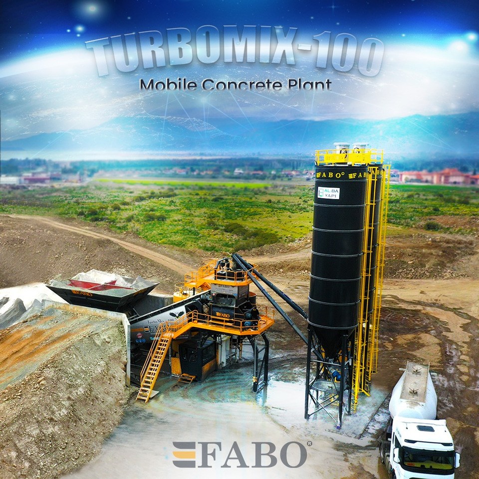 FABO mobile concrete batching plant - מנחית בטון: תמונה 1 FABO mobile concrete batching plant - מנחית בטון: תמונה 1