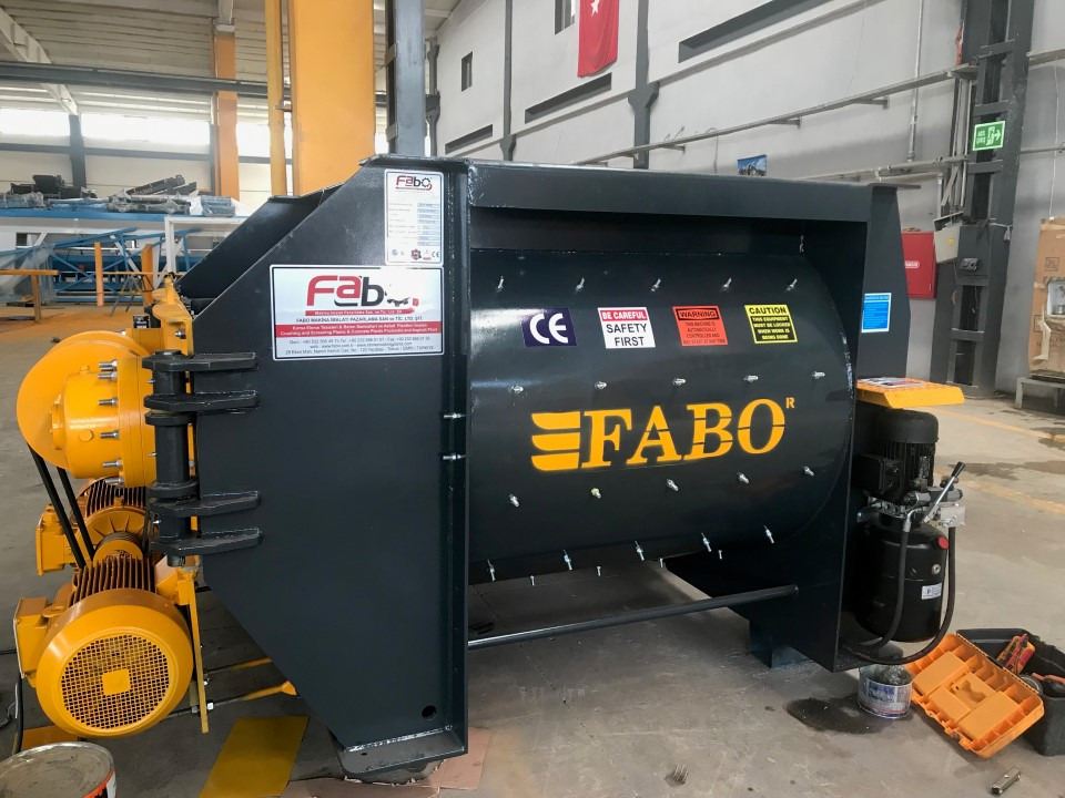 FABO twin shaft mixer - מערבל בטון: תמונה 1 FABO twin shaft mixer - מערבל בטון: תמונה 1