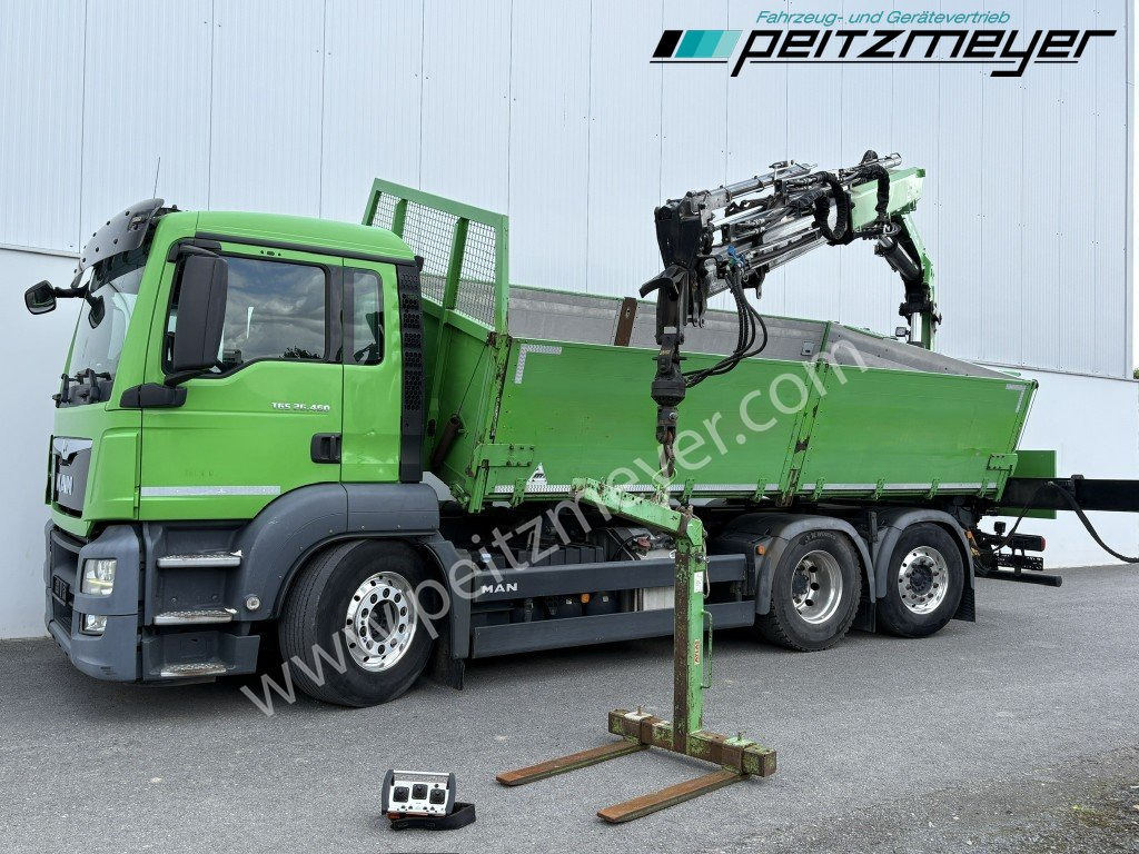 MAN TGS 26.460 FL 6x2 Kipper+Kran+Funk Lenkachse, 2-Seitenkipper, Atlas 172.3 - מזהיר, משאית מנוף: תמונה 1 MAN TGS 26.460 FL 6x2 Kipper+Kran+Funk Lenkachse, 2-Seitenkipper, Atlas 172.3 - מזהיר, משאית מנוף: תמונה 1