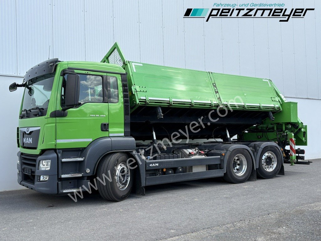 MAN TGS 26.460 FL 6x2 Kipper+Kran+Funk Lenkachse, 2-Seitenkipper, Atlas 172.3 - מזהיר: תמונה 1 MAN TGS 26.460 FL 6x2 Kipper+Kran+Funk Lenkachse, 2-Seitenkipper, Atlas 172.3 - מזהיר: תמונה 1