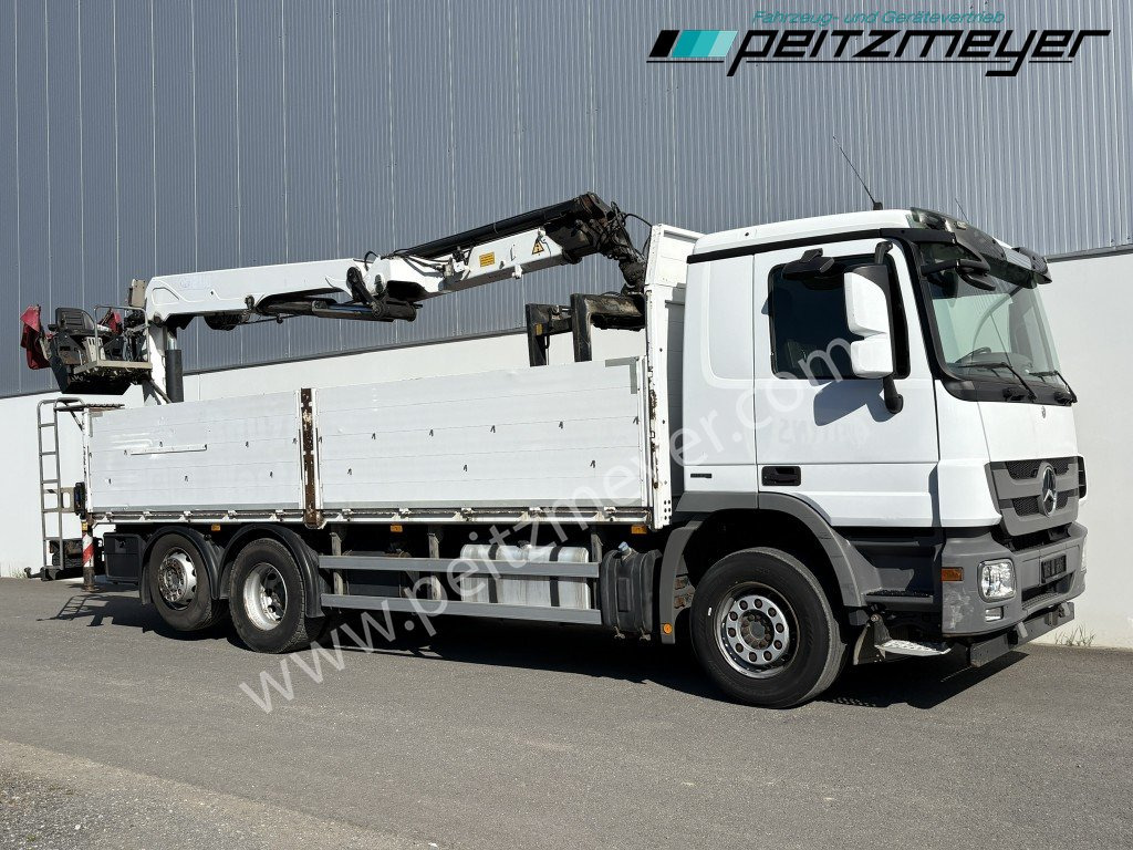 MERCEDES-BENZ Actros 2536 LL Pritsche HMF Heckkran m. Zange Baustoff - משאית צד נופל/ שטוחה, משאית מנוף: תמונה 2 MERCEDES-BENZ Actros 2536 LL Pritsche HMF Heckkran m. Zange Baustoff - משאית צד נופל/ שטוחה, משאית מנוף: תמונה 2