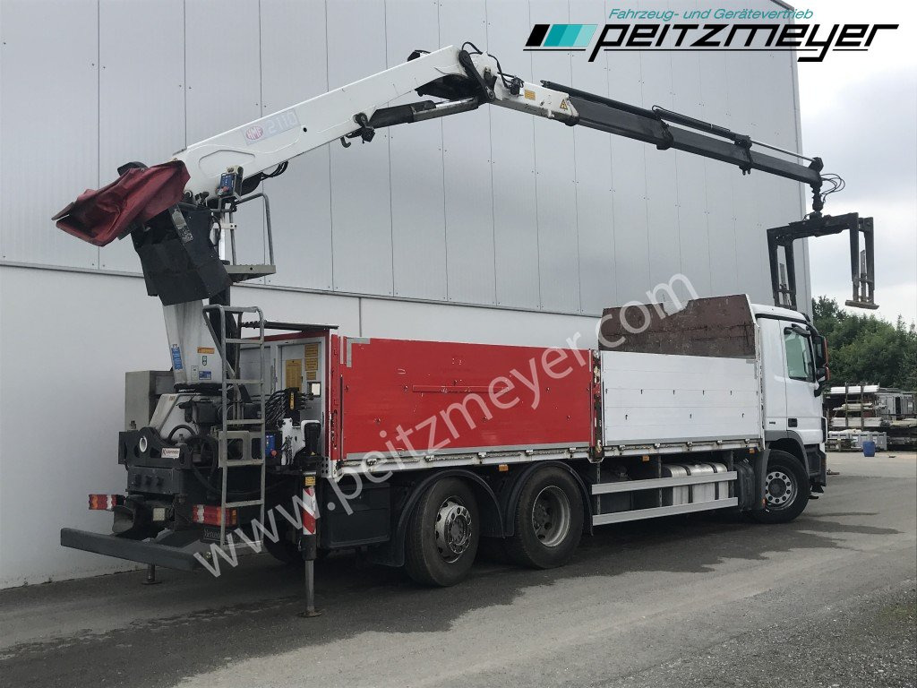 MERCEDES-BENZ Actros 2536 LL Pritsche HMF Heckkran m. Zange Baustoff - משאית צד נופל/ שטוחה, משאית מנוף: תמונה 4 MERCEDES-BENZ Actros 2536 LL Pritsche HMF Heckkran m. Zange Baustoff - משאית צד נופל/ שטוחה, משאית מנוף: תמונה 4