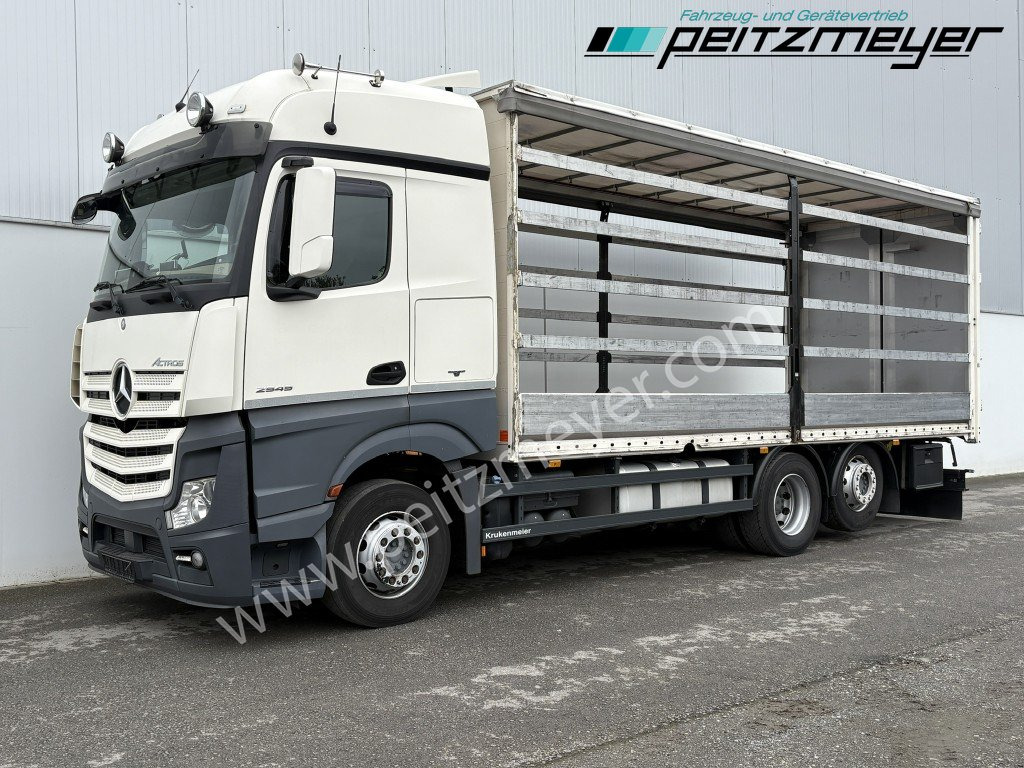MERCEDES-BENZ Actros 2545 LL Pritsche, Klima, Standklima, PPC, EU 6 MP 4 - Edscha - משאית וילונות צד: תמונה 1 MERCEDES-BENZ Actros 2545 LL Pritsche, Klima, Standklima, PPC, EU 6 MP 4 - Edscha - משאית וילונות צד: תמונה 1