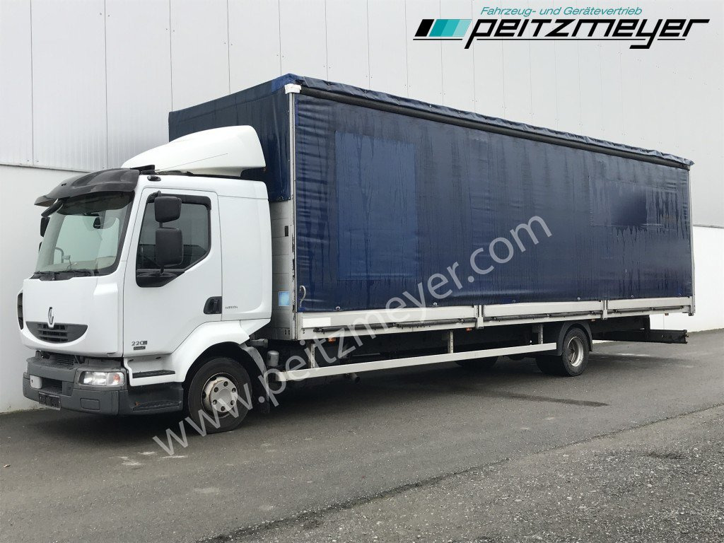 RENAULT (F) Midlum 220.12 Maxi Pritsche 9,5 m MAXI - משאית וילונות צד: תמונה 1 RENAULT (F) Midlum 220.12 Maxi Pritsche 9,5 m MAXI - משאית וילונות צד: תמונה 1
