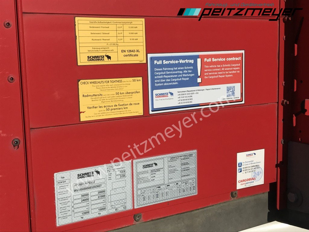 סמיטריילר עם וילונות צד SCHMITZ SCS verzinkt, RSAB, Edscha, Liftachse: תמונה 19