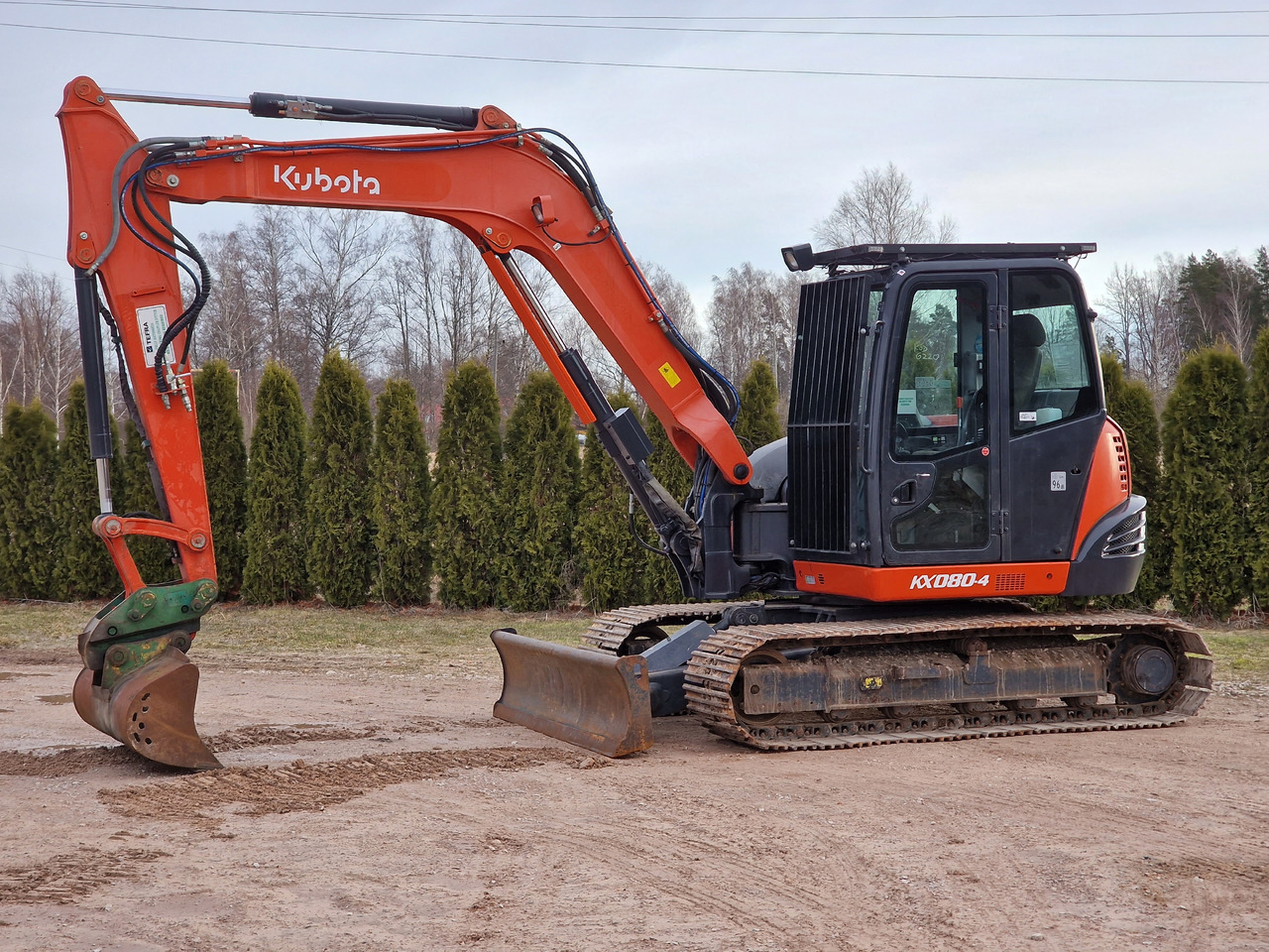 KUBOTA KX080-4. Metal tracks. - מיני מחפר: תמונה 2 KUBOTA KX080-4. Metal tracks. - מיני מחפר: תמונה 2