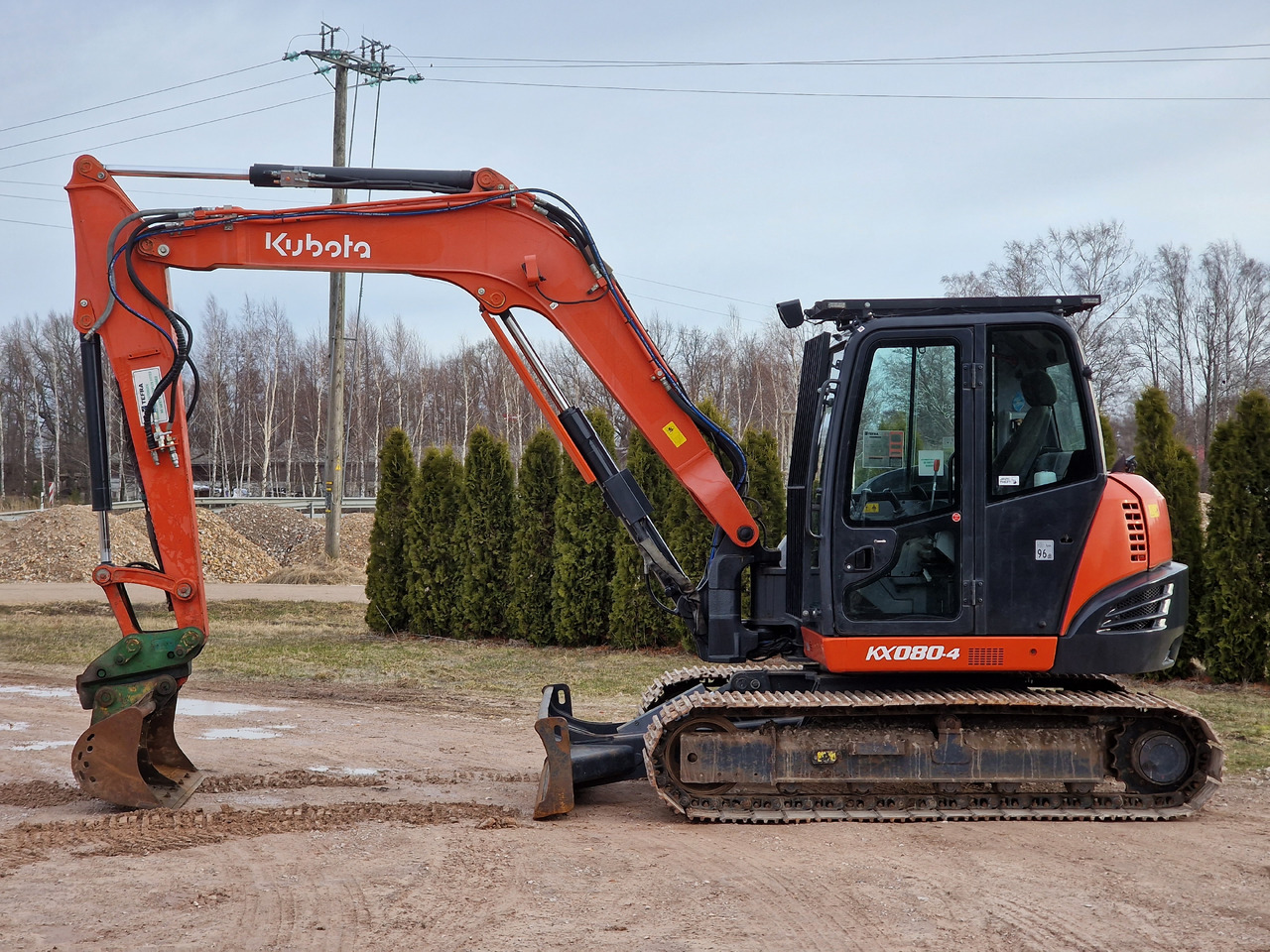 KUBOTA KX080-4. Metal tracks. - מיני מחפר: תמונה 3 KUBOTA KX080-4. Metal tracks. - מיני מחפר: תמונה 3
