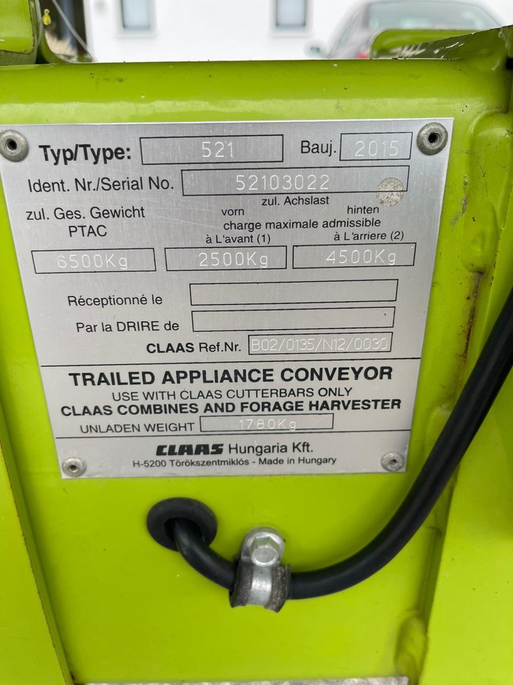 הַחכָּרָה CLAAS Schneidwerk V1050 inkl. Raps, Bj. 2008 CLAAS Schneidwerk V1050 inkl. Raps, Bj. 2008: תמונה 10