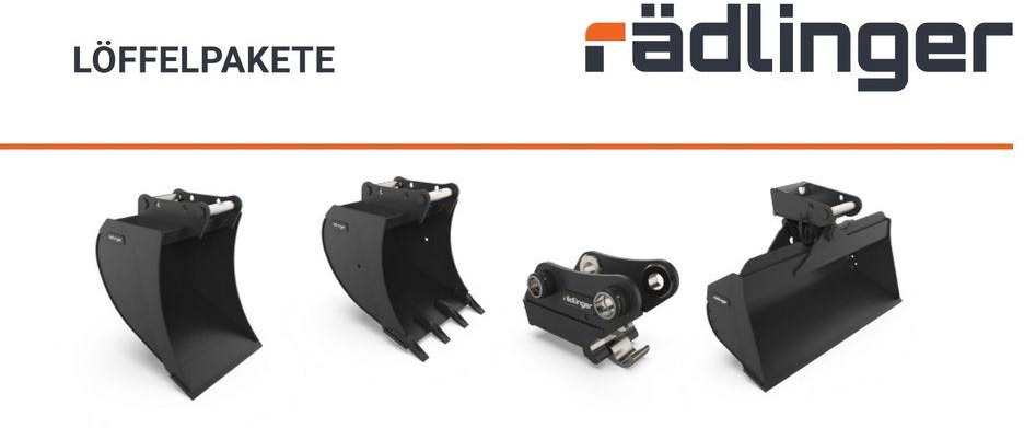 Rädlinger Löffelpaket 1,6 - 2,6 to mit MS 03 Schnellwechsler jcb - דלי מחפר: תמונה 1 Rädlinger Löffelpaket 1,6 - 2,6 to mit MS 03 Schnellwechsler jcb - דלי מחפר: תמונה 1