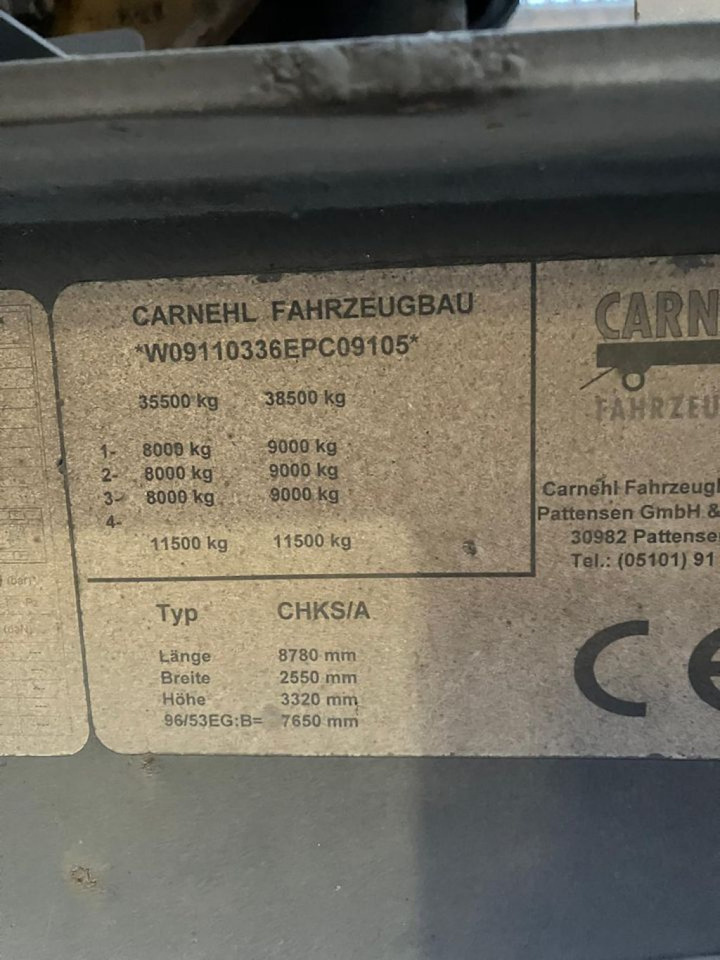 CARNEHL CARNEHL Kippauflieger Kippauflieger CHKS / A - סמיטריילר עם מזהיר: תמונה 5 CARNEHL CARNEHL Kippauflieger Kippauflieger CHKS / A - סמיטריילר עם מזהיר: תמונה 5