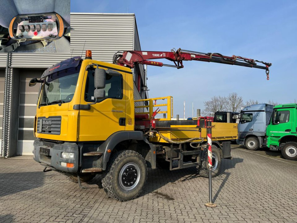 MAN MAN TG-M Pritsche Kran 18.280 4x4 Singelreifen Funkfernbedienung - משאית צד נופל/ שטוחה, משאית מנוף: תמונה 3 MAN MAN TG-M Pritsche Kran 18.280 4x4 Singelreifen Funkfernbedienung - משאית צד נופל/ שטוחה, משאית מנוף: תמונה 3