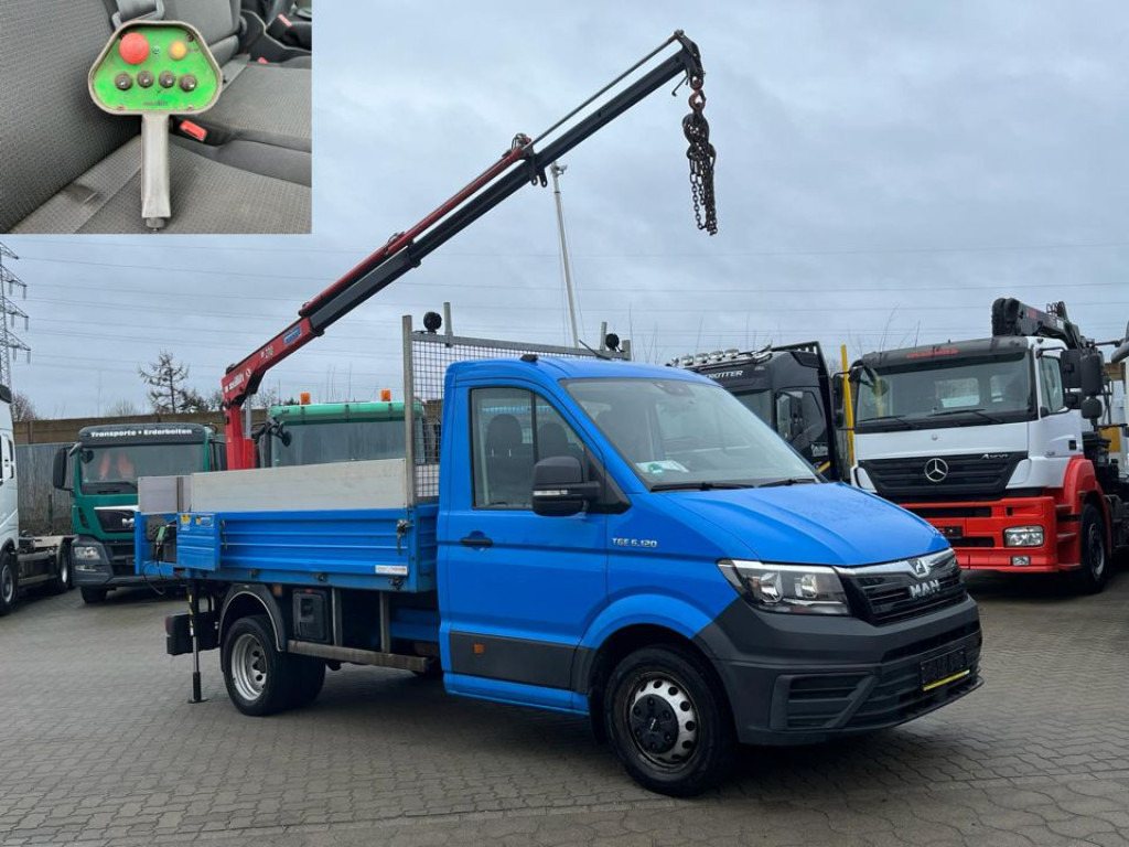 MAN TG-E 6.120 Pritsche Heckkran Funk - כלי רכב מסחרי במיטה שטוחה: תמונה 1 MAN TG-E 6.120 Pritsche Heckkran Funk - כלי רכב מסחרי במיטה שטוחה: תמונה 1