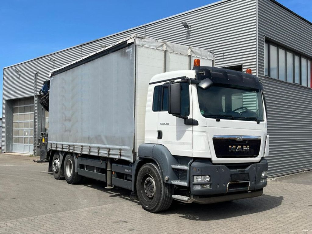 MAN TG-S 26.360 6x2-2LL Pritsche Heckkran 34m/to, Ji - משאית צד נופל/ שטוחה, משאית מנוף: תמונה 2 MAN TG-S 26.360 6x2-2LL Pritsche Heckkran 34m/to, Ji - משאית צד נופל/ שטוחה, משאית מנוף: תמונה 2